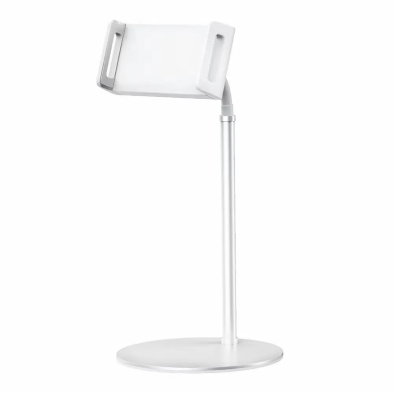 TL01 white gooseneck tablet stand, adjustable desktop tablet holder