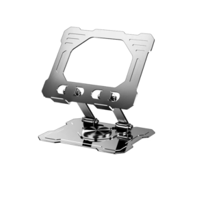 TS02 360° rotating carbon steel tablet stand, foldable desktop tablet holder