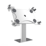 Anti theft universal aluminum alloy tablet stand with lock, 360 degree swivel security tablet holder for retail kiosk
