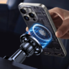 Close-up of strong magnetic head for air vent car phone holder mount
