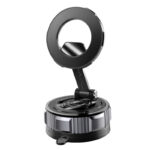 `360 rotatable vacuum magnetic car phone mount, upright side view`