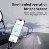 Rearview mirror motorcycle phone holder, one second one-handed quick lock and release for mobile phone