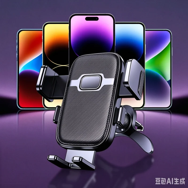 360 rotating car air vent phone holder with spiral inverted hook, compatible with smartphones