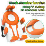 Elastic airbag shock absorber motorcycle phone bracket, riding zero shaking, silent anti-slip bike phone holder