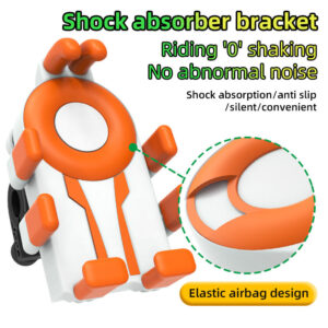 Elastic airbag shock absorber motorcycle phone bracket, riding zero shaking, silent anti-slip bike phone holder