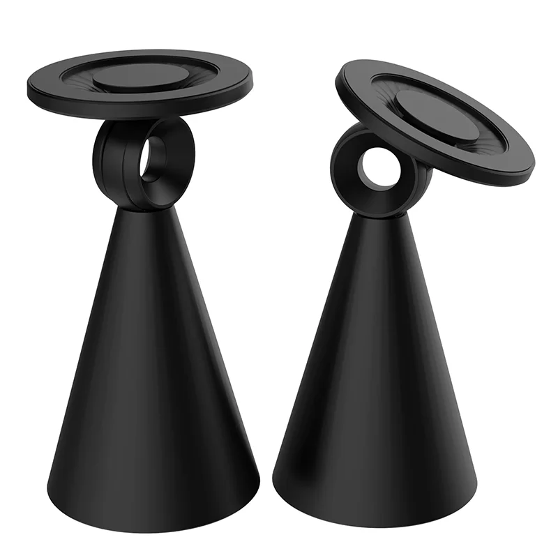 Two‑pack black magnetic desktop phone stand, foldable portable holder