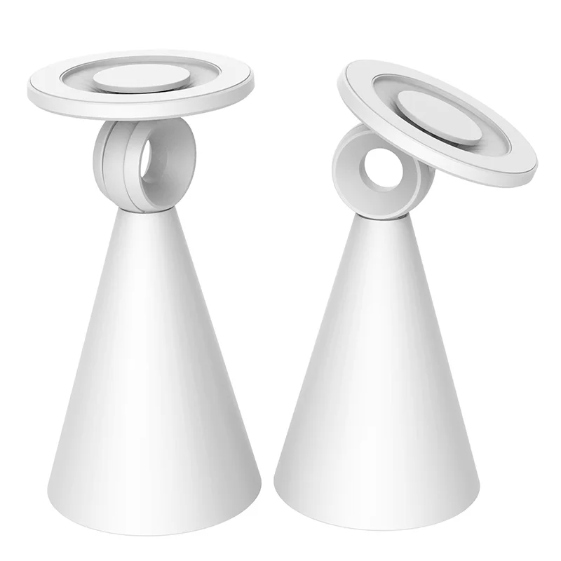 Two‑pack white magnetic desktop phone holder, foldable rotatable bracket