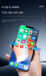 Back‑Clip Ring Holder Phone Usage Display