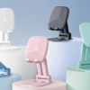 Macaron foldable desktop phone tablet stand, telescopic height adjustable holder