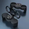 Double‑Ring Back Clip Phone Holder Black