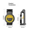 CH21 magnetic airplane phone holder dimension diagram, product specification size chart