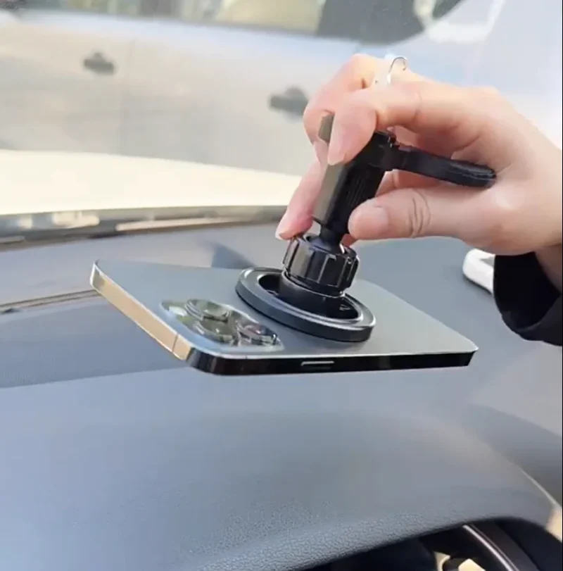 Smartphone quickly adsorbed onto magnetic air vent car phone holder, strong magnet grip