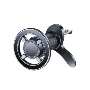 3D render of Magsafe magnetic air vent car phone holder on white background