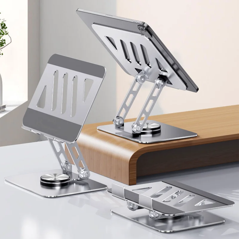 TS01 carbon steel rotatable tablet stand, multiple stands on desk for office use