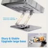 TS01 carbon steel tablet stand, thickened U-shaped support bar and large stable base, heavy load bearing design