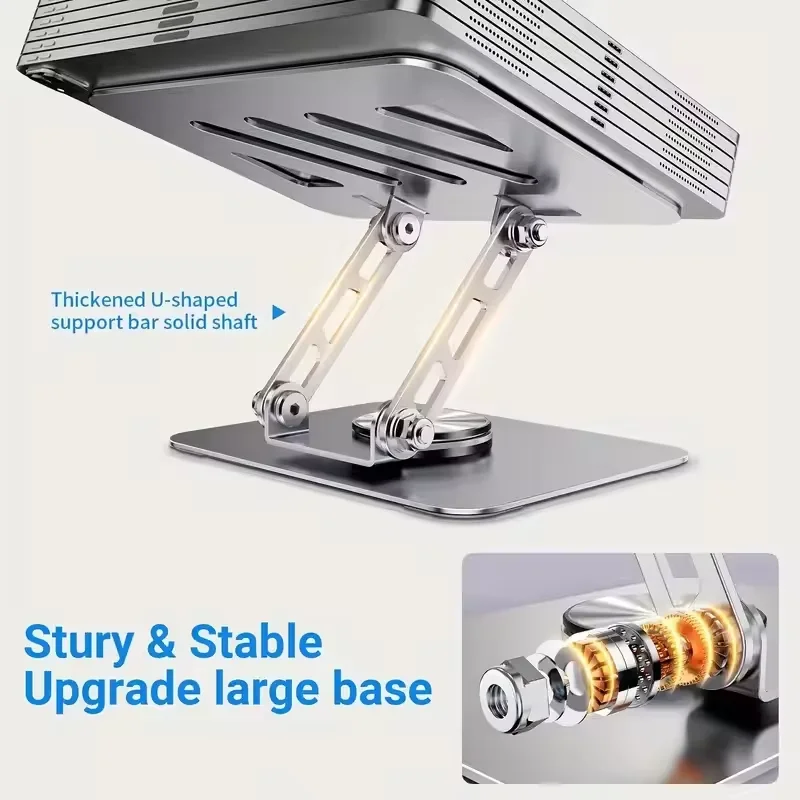 TS01 carbon steel tablet stand, thickened U-shaped support bar and large stable base, heavy load bearing design