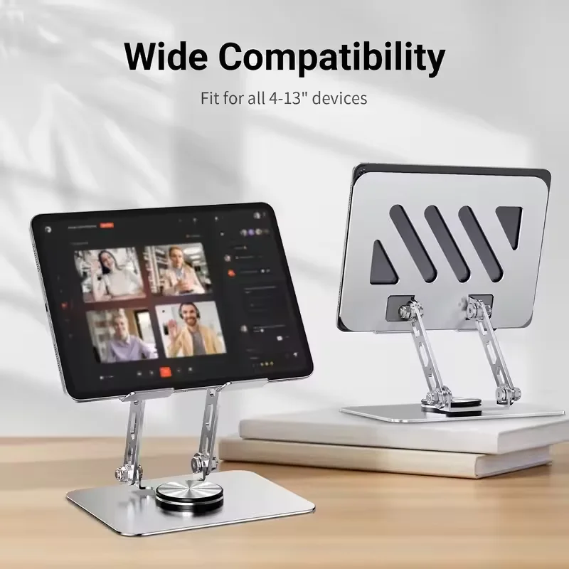 TS01 tablet holder fits 4-13 inch tablets and phones, dual display showcase