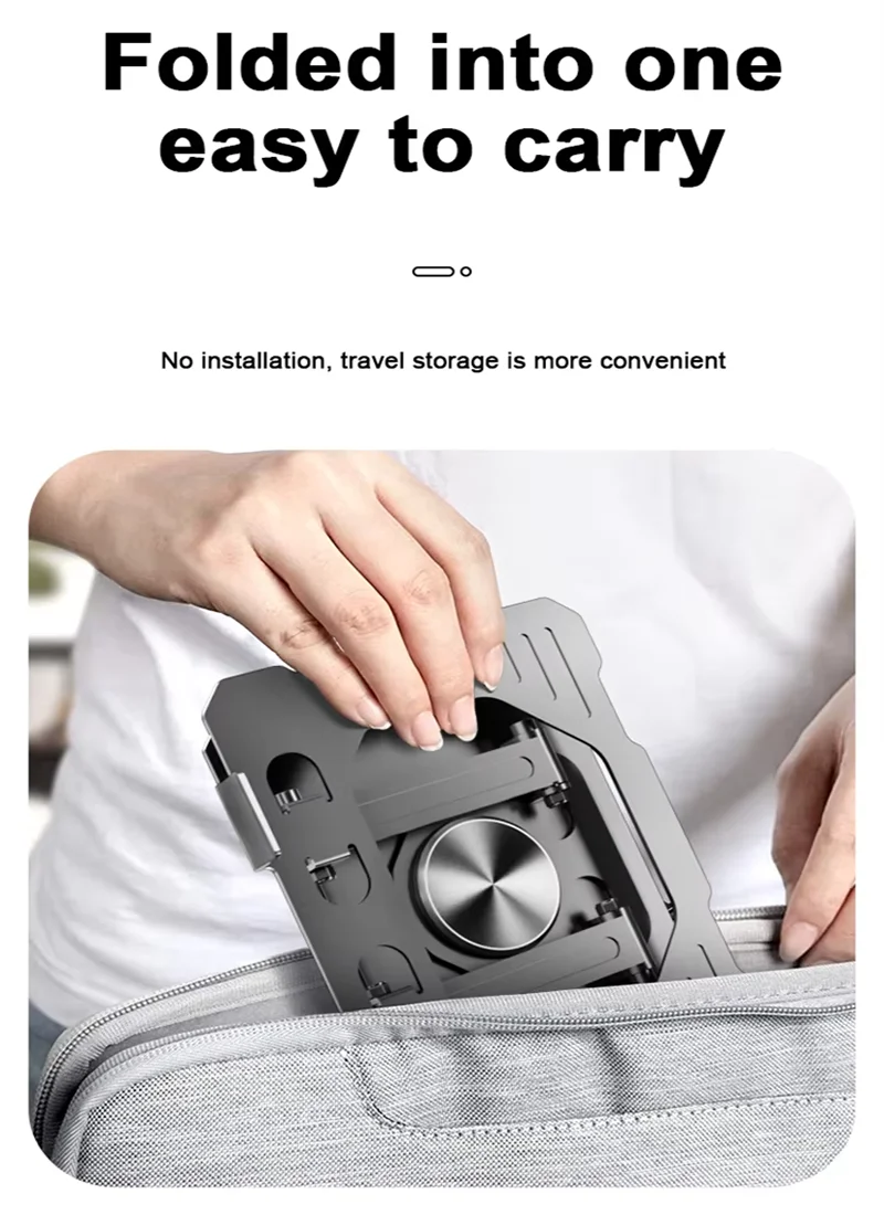 TS02 tablet stand foldable portable carbon steel holder, easy to carry for travel