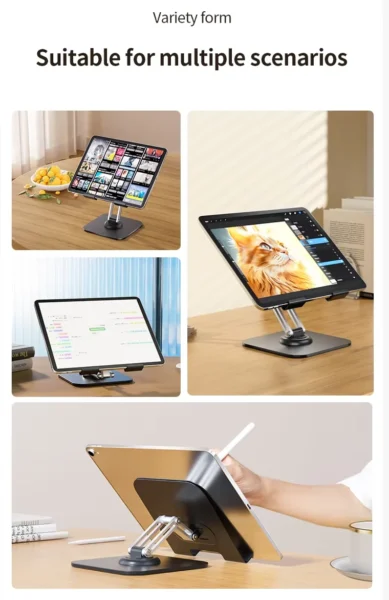 Carbon steel desktop tablet stand for home office drawing viewing multi scene use