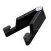 Black V shape aluminum alloy phone holder, foldable design with silicone anti slip pads